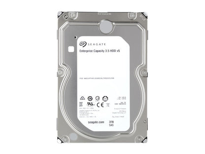 Seagate Enterprise Capacity 3.5'' HDD 3TB 7200 RPM 512n SAS 12Gb/s 128MB Cache Internal Hard Drive ST3000NM0025