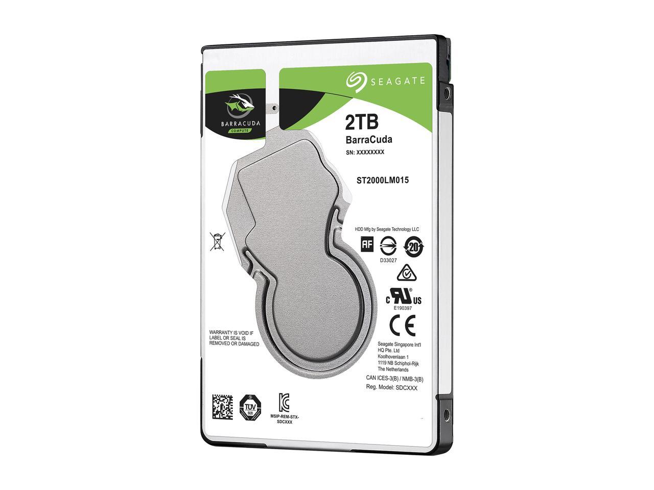Seagate 2TB BarraCuda 5400 RPM 128MB Cache SATA 6.0Gb/s 2.5" Laptop Internal Hard Drive ST2000LM015