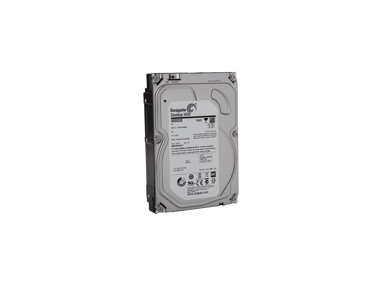 Seagate Desktop HDD ST4000DM000 4TB 5900 RPM 64MB Cache SATA 3.0Gb/s 3.5" Internal Hard Drive