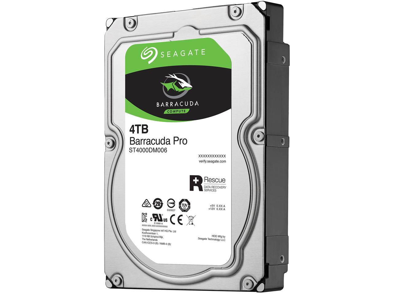 Seagate BarraCuda Pro ST4000DM006 4TB 7200 RPM 128MB Cache SATA 6.0Gb/s 3.5" Hard Drive Bare Drive