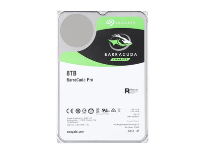 Seagate BarraCuda Pro ST8000DM0004 8TB 7200 RPM 256MB Cache SATA 6.0Gb/s 3.5" Hard Drive Bare Drive