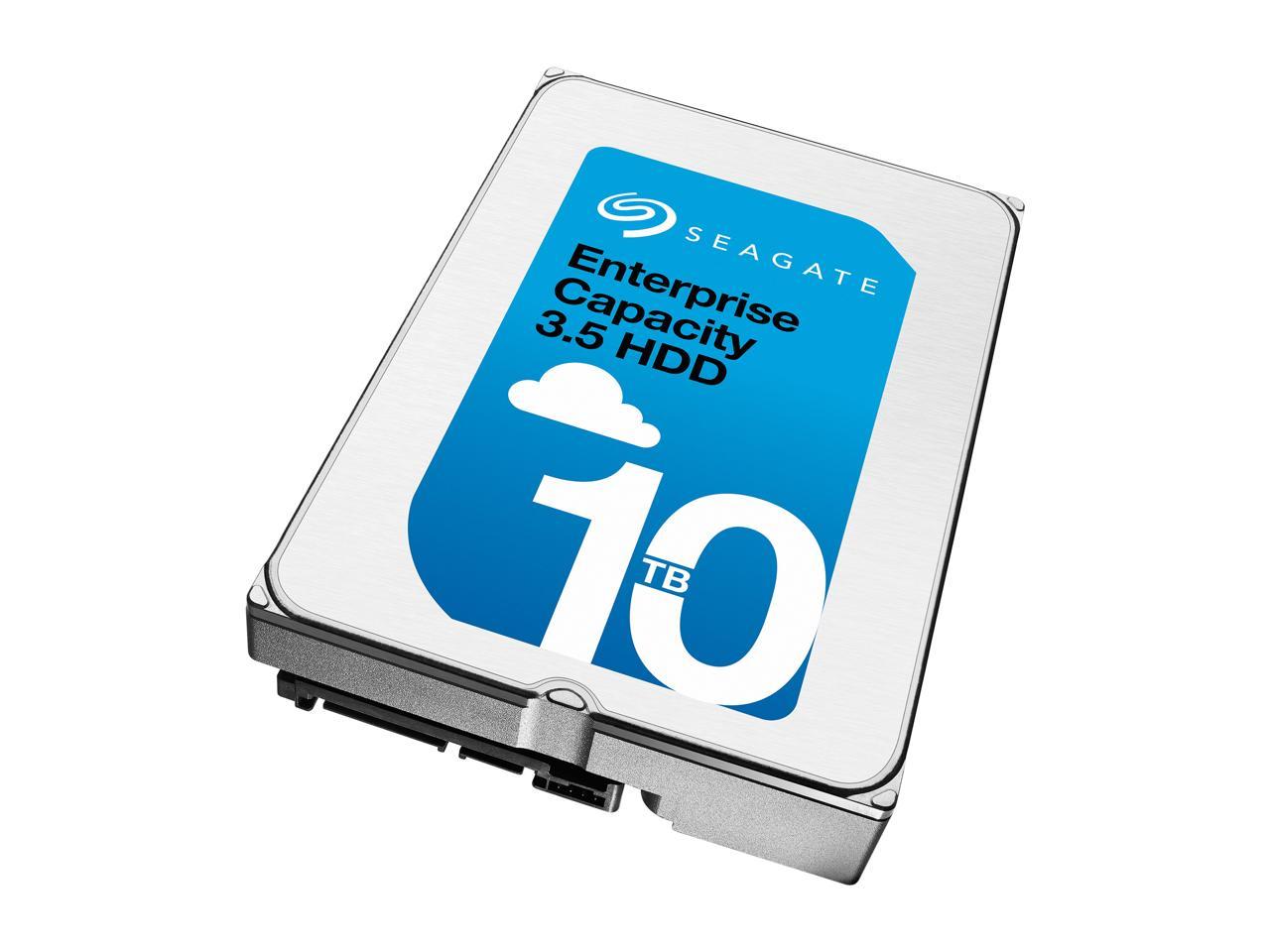 Seagate Enterprise Capacity 3.5'' HDD 10TB (Helium) 7200 RPM SAS 12Gb/s 256MB Cache SED Model 512e Internal Hard Drive ST10000NM0216