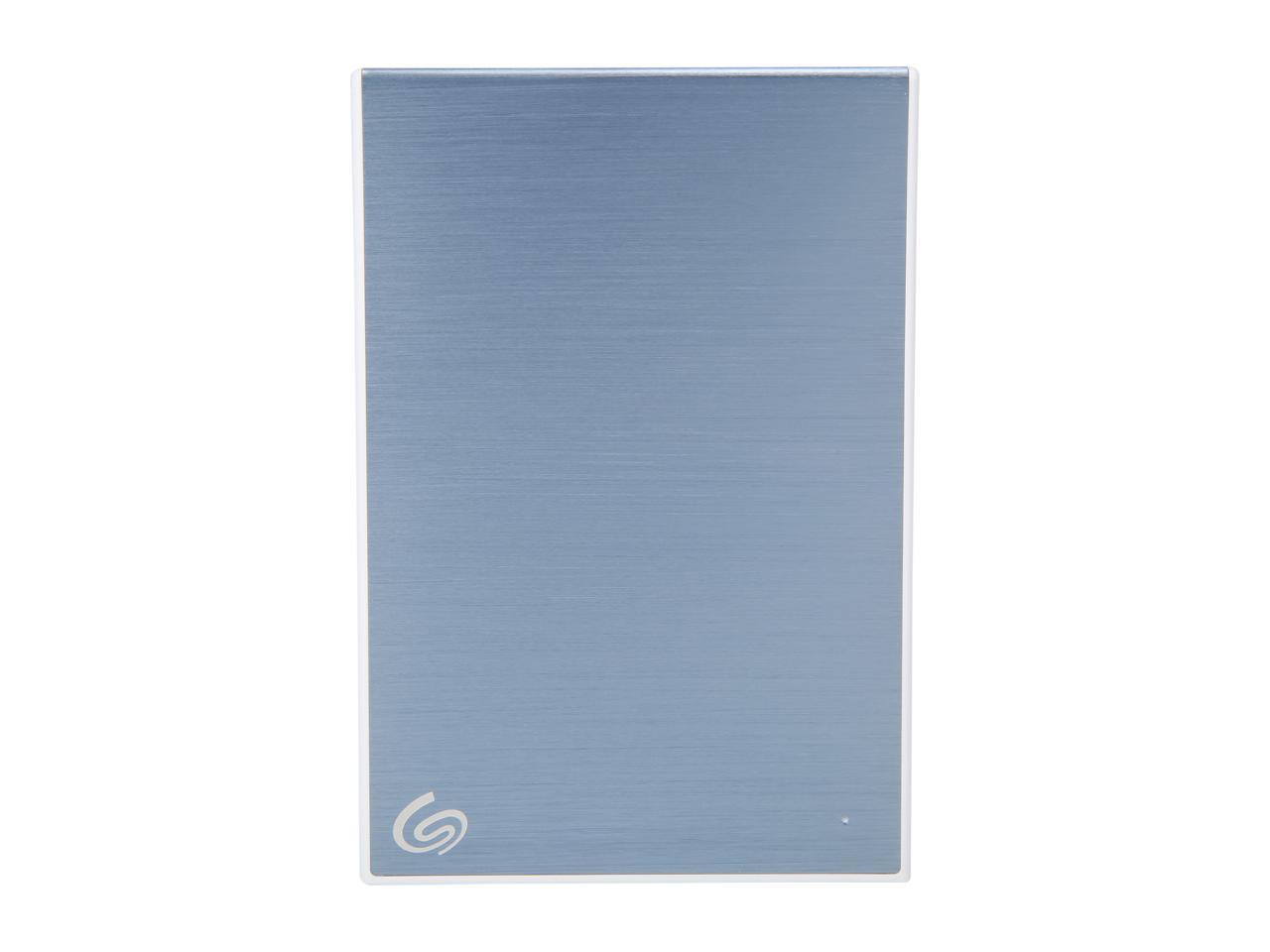 Seagate 2TB Backup Plus Slim Portable External Hard Drive USB 3.0 STHN2000402 Light Blue + 1Yr Mylio Create + 2MO Adobe CC Photography