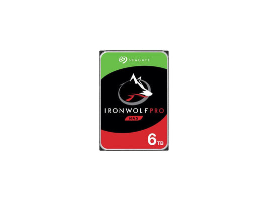 Seagate IronWolf Pro 6TB NAS Hard Drive 7200 RPM 256MB Cache CMR SATA 6.0Gb/s 3.5" Internal HDD ST6000NE000