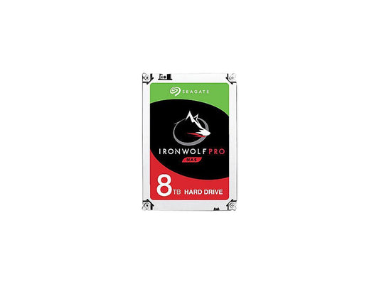 Seagate IronWolf Pro 8TB NAS Hard Drive 7200 RPM 256MB Cache CMR SATA 6.0Gb/s 3.5" Internal HDD ST8000NE001