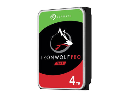 Seagate IronWolf Pro 4TB NAS Hard Drive 7200 RPM 128MB Cache CMR SATA 6.0Gb/s 3.5" Internal HDD ST4000NE001