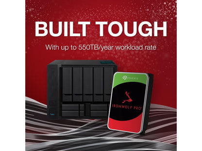 Seagate IronWolf Pro 22TB Enterprise NAS Internal HDD – CMR 3.5in SATA 6Gb/s 7200 RPM (ST22000NT001)