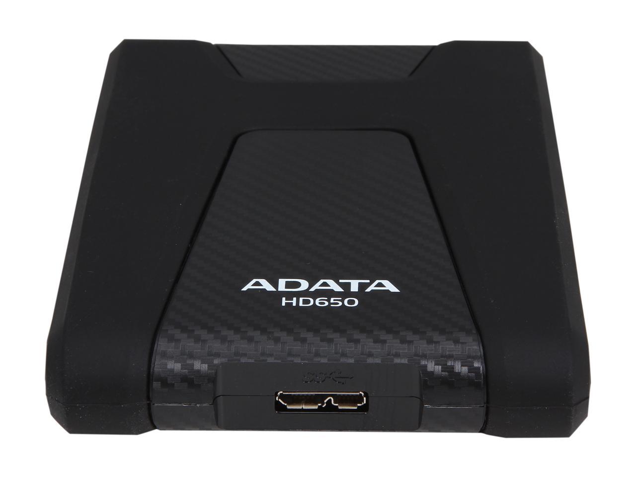 ADATA 1TB DashDrive Durable HD650 External Hard Drive USB 3.0 Model AHD650-1TU3-CBK Black