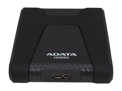 ADATA 1TB DashDrive Durable HD650 External Hard Drive USB 3.0 Model AHD650-1TU3-CBK Black