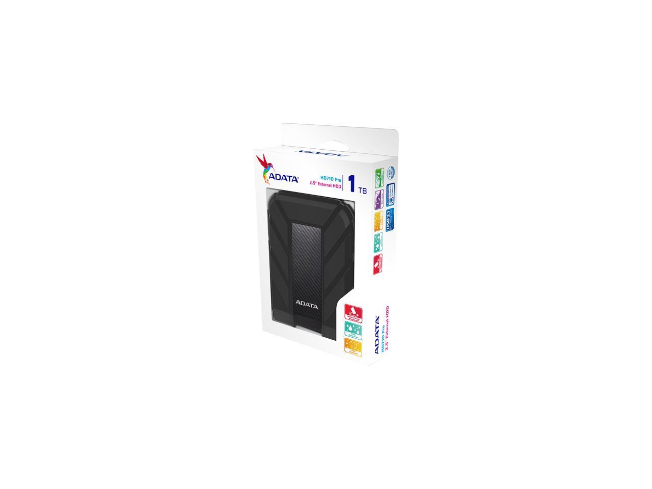 ADATA 1TB HD710P Portable Hard Drive USB 3.1 Model AHD710P-1TU31-CBK Black