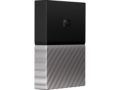 WD 3TB My Passport Ultra Portable Storage with Metal Finish USB 3.0 Model WDBFKT0030BGY-WESN Black - Gray