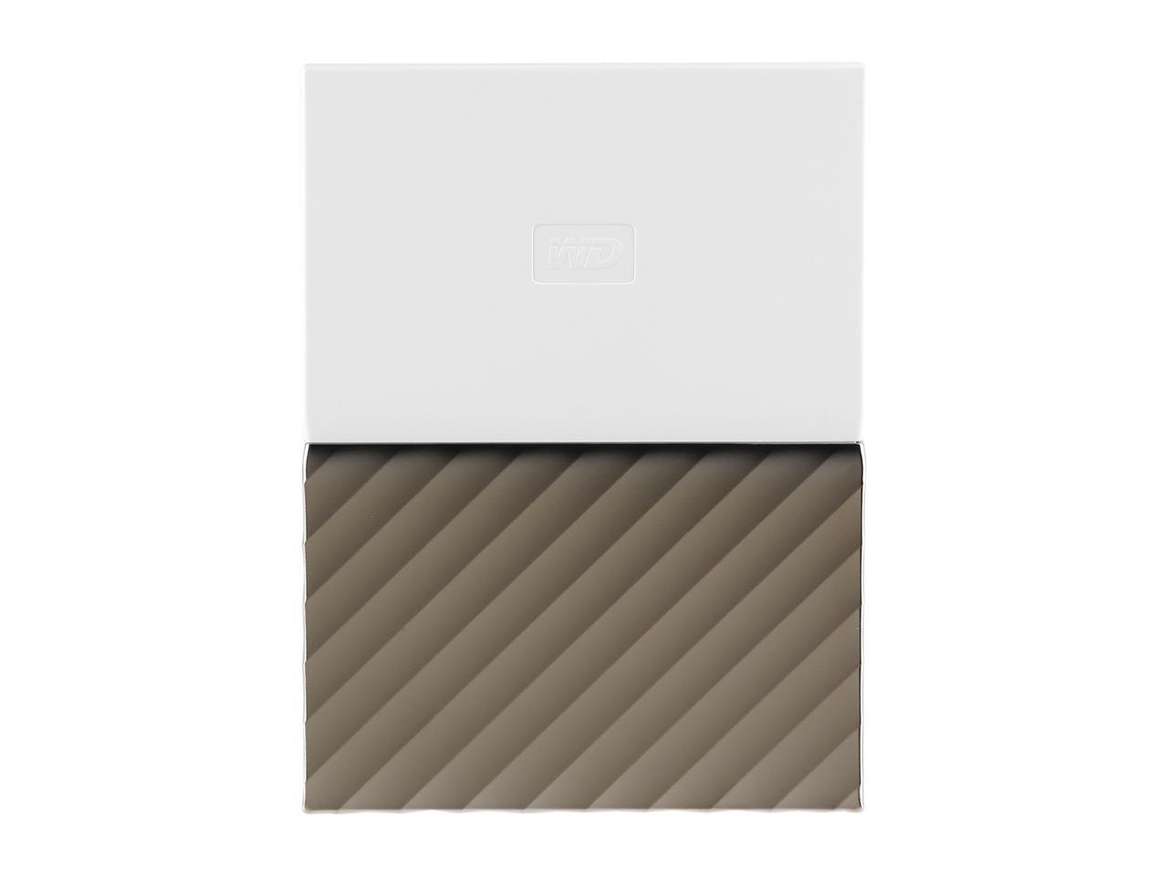 WD 1TB My Passport Ultra Portable Storage with Metal Finish USB 3.0 Model WDBTLG0010BGD-WESN White - Gold