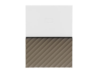 WD 1TB My Passport Ultra Portable Storage with Metal Finish USB 3.0 Model WDBTLG0010BGD-WESN White - Gold