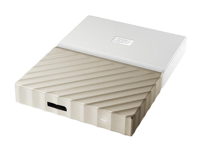 WD 2TB My Passport Ultra Portable Hard Drive USB 3.0 Model WDBTLG0020BGD-WESN White - Gold