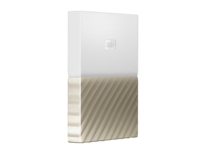 WD 2TB My Passport Ultra Portable Hard Drive USB 3.0 Model WDBTLG0020BGD-WESN White - Gold