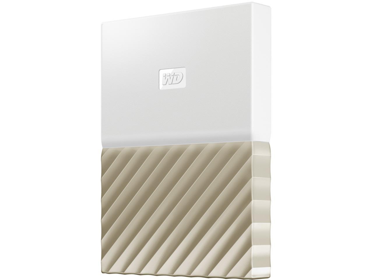 WD 2TB My Passport Ultra Portable Hard Drive USB 3.0 Model WDBTLG0020BGD-WESN White - Gold