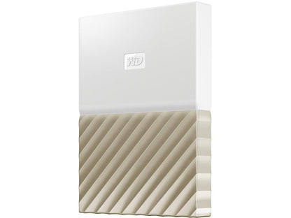 WD 2TB My Passport Ultra Portable Hard Drive USB 3.0 Model WDBTLG0020BGD-WESN White - Gold