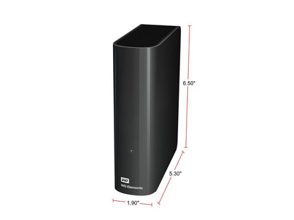 WD Elements 8TB USB 3.0 Desktop Hard Drive Black WDBWLG0080HBK-NESN