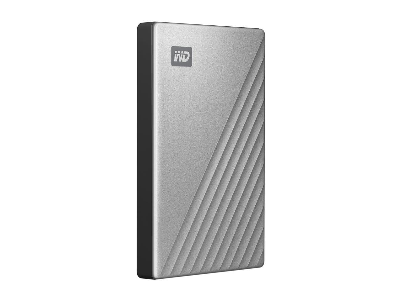 WD 2TB Silver My Passport Ultra Portable Storage External Hard Drive USB-C for Mac (WDBKYJ0020BSL-WESN)