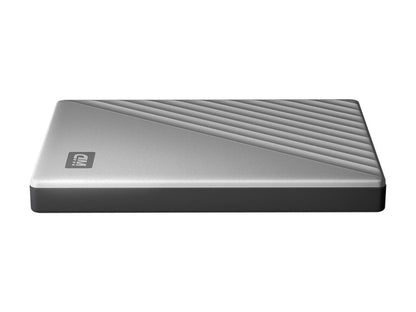 WD 1TB Silver My Passport Ultra Portable Storage External Hard Drive USB-C for PC/Windows (WDBC3C0010BSL-WESN)