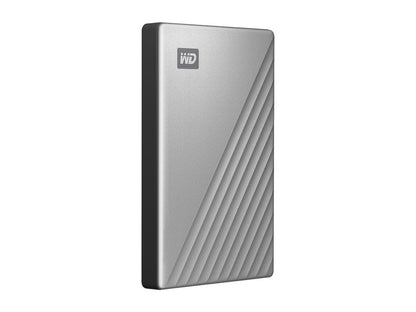 WD 2TB Silver My Passport Ultra Portable Storage External Hard Drive USB-C for PC/Windows (WDBC3C0020BSL-WESN)
