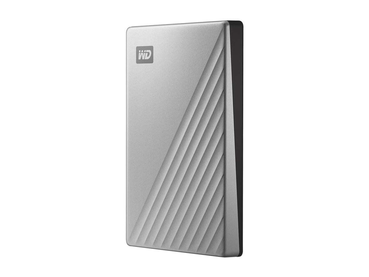 WD 2TB Silver My Passport Ultra Portable Storage External Hard Drive USB-C for PC/Windows (WDBC3C0020BSL-WESN)