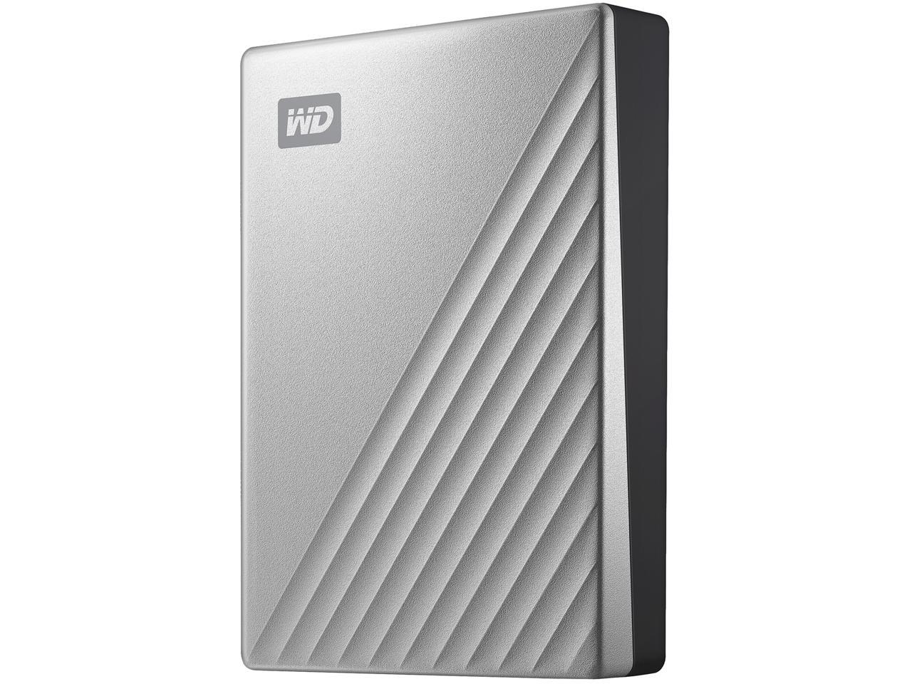 WD 4TB Silver My Passport Ultra Portable Storage External Hard Drive USB-C for PC/Windows (WDBFTM0040BSL-WESN)