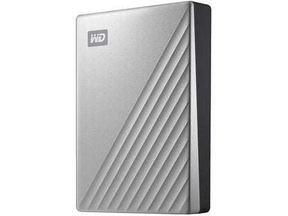 WD 4TB Silver My Passport Ultra Portable Storage External Hard Drive USB-C for PC/Windows (WDBFTM0040BSL-WESN)