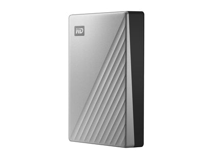 WD 4TB Silver My Passport Ultra Portable Storage External Hard Drive USB-C for PC/Windows (WDBFTM0040BSL-WESN)