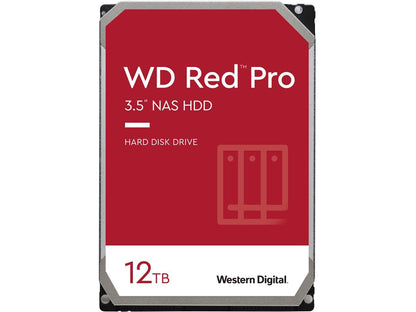 WD Red Pro WD121KFBX 12TB 7200 RPM 256MB Cache SATA 6.0Gb/s 3.5" Internal Hard Drive
