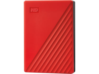 WD 4TB My Passport Portable Storage External Hard Drive USB 3.2 for PC/MAC Red (WDBPKJ0040BRD-WESN)