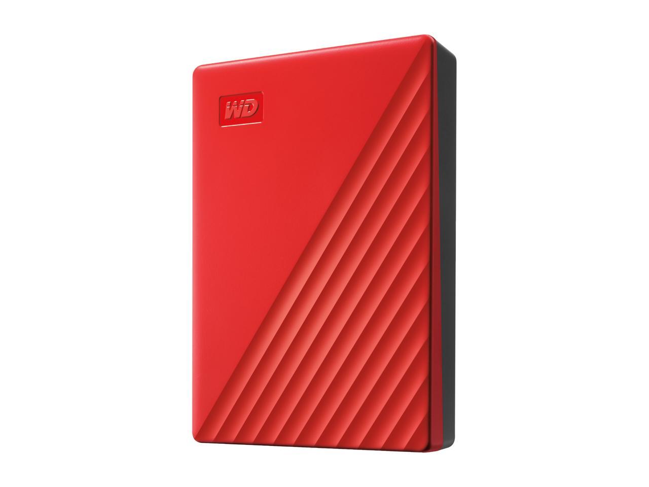 WD 4TB My Passport Portable Storage External Hard Drive USB 3.2 for PC/MAC Red (WDBPKJ0040BRD-WESN)