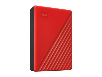 WD 4TB My Passport Portable Storage External Hard Drive USB 3.2 for PC/MAC Red (WDBPKJ0040BRD-WESN)
