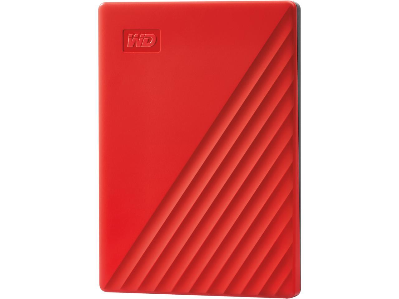 WD 2TB My Passport Portable Storage External Hard Drive USB 3.2 for PC/MAC Red (WDBYVG0020BRD-WESN)
