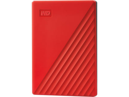 WD 2TB My Passport Portable Storage External Hard Drive USB 3.2 for PC/MAC Red (WDBYVG0020BRD-WESN)