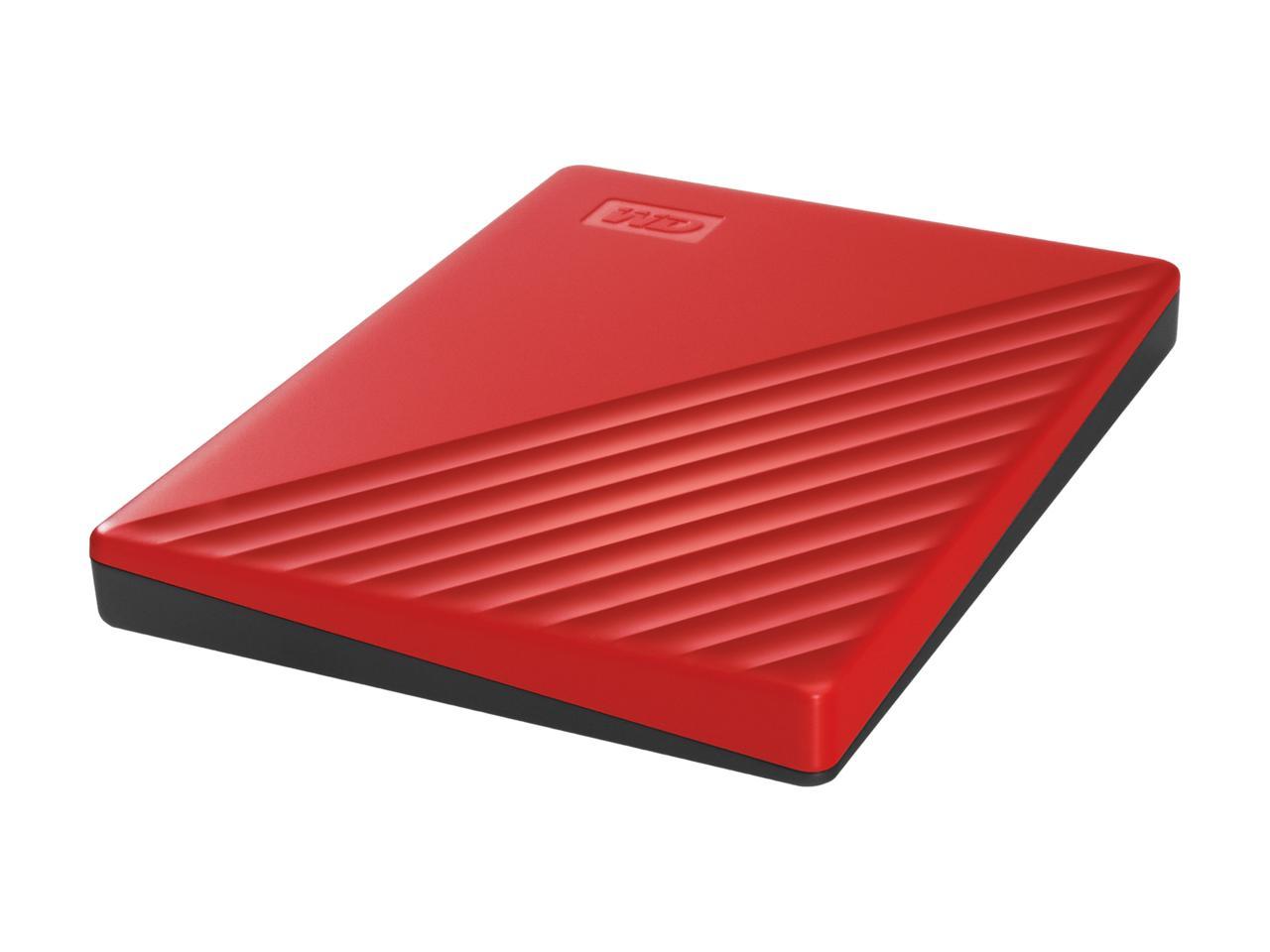WD 2TB My Passport Portable Storage External Hard Drive USB 3.2 for PC/MAC Red (WDBYVG0020BRD-WESN)