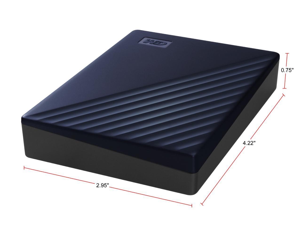 WD 4TB My Passport for Mac Portable External Hard Drive Storage USB-C/USB-A 3.2 - Midnight Blue (WDBA2F0040BBL-WESN)