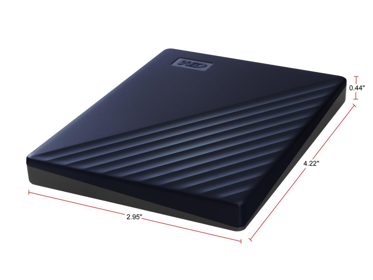 WD 2TB My Passport for Mac Portable External Hard Drive Storage USB-C/USB-A 3.2 - Midnight Blue WDBA2D0020BBL-WESN