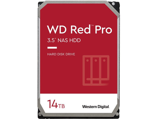WD Red Pro WD141KFGX 14TB 7200 RPM 512MB Cache SATA 6.0Gb/s 3.5" Internal Hard Drive