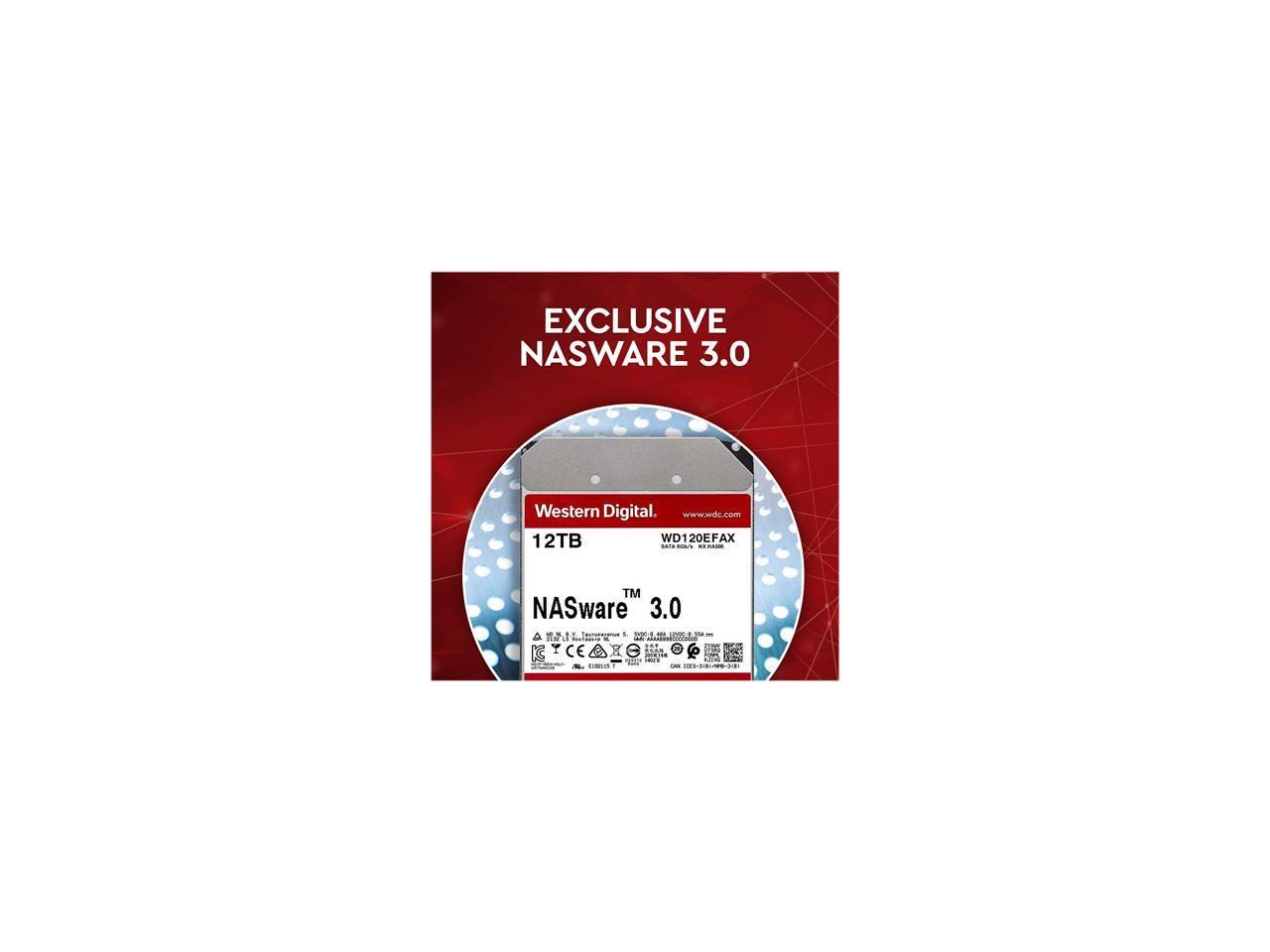 WD Red 3TB NAS Internal Hard Drive - 5400 RPM Class, SATA 6Gb/s, SMR, 256MB Cache, 3.5" - WD30EFAX