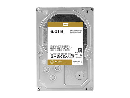 WD Gold 6TB Enterprise Class Hard Disk Drive - 7200 RPM Class SATA 6Gb/s 128MB Cache 3.5 Inch - WD6002FRYZ