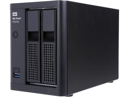 WD 0TB My Cloud PR2100 Pro Series Diskless w/ Transcoding, NAS - Quad-core Processor & 4GB RAM (WDBBCL0000NBK-NESN)