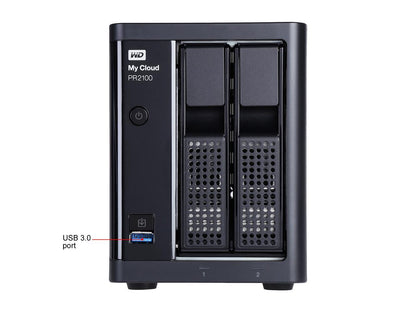 WD 0TB My Cloud PR2100 Pro Series Diskless w/ Transcoding, NAS - Quad-core Processor & 4GB RAM (WDBBCL0000NBK-NESN)