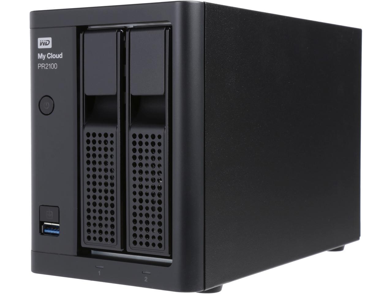 WD 16TB My Cloud PR2100 Pro Series w/ Transcoding, NAS - Quad-core Processor & 4GB RAM (WDBBCL0160JBK-NESN)