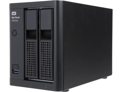 WD 16TB My Cloud PR2100 Pro Series w/ Transcoding, NAS - Quad-core Processor & 4GB RAM (WDBBCL0160JBK-NESN)