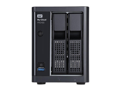 WD 16TB My Cloud PR2100 Pro Series w/ Transcoding, NAS - Quad-core Processor & 4GB RAM (WDBBCL0160JBK-NESN)