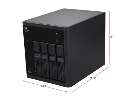 WD 8TB My Cloud PR4100 Pro Series Media Server w/ Transcoding for Mac/PC & iOS/Android, NAS (WDBNFA0080KBK-NESN)