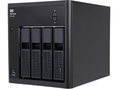 WD 32TB My Cloud PR4100 Pro Series Media Server w/ Transcoding for Mac/PC & iOS/Android, NAS (WDBNFA0320KBK-NESN)