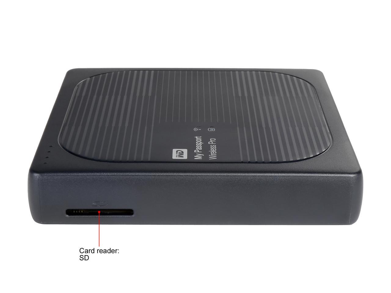 WD 2TB My Passport Wireless Pro Portable External Hard Drive - iOS/Android Compatible - Wi-Fi AC, SD, USB 3.0 (WDBP2P0020BBK-NESN)