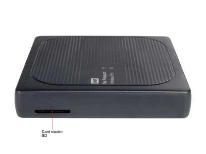 WD 2TB My Passport Wireless Pro Portable External Hard Drive - iOS/Android Compatible - Wi-Fi AC, SD, USB 3.0 (WDBP2P0020BBK-NESN)